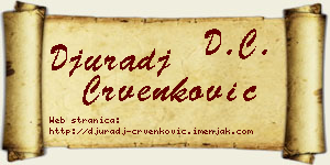 Đurađ Crvenković vizit kartica